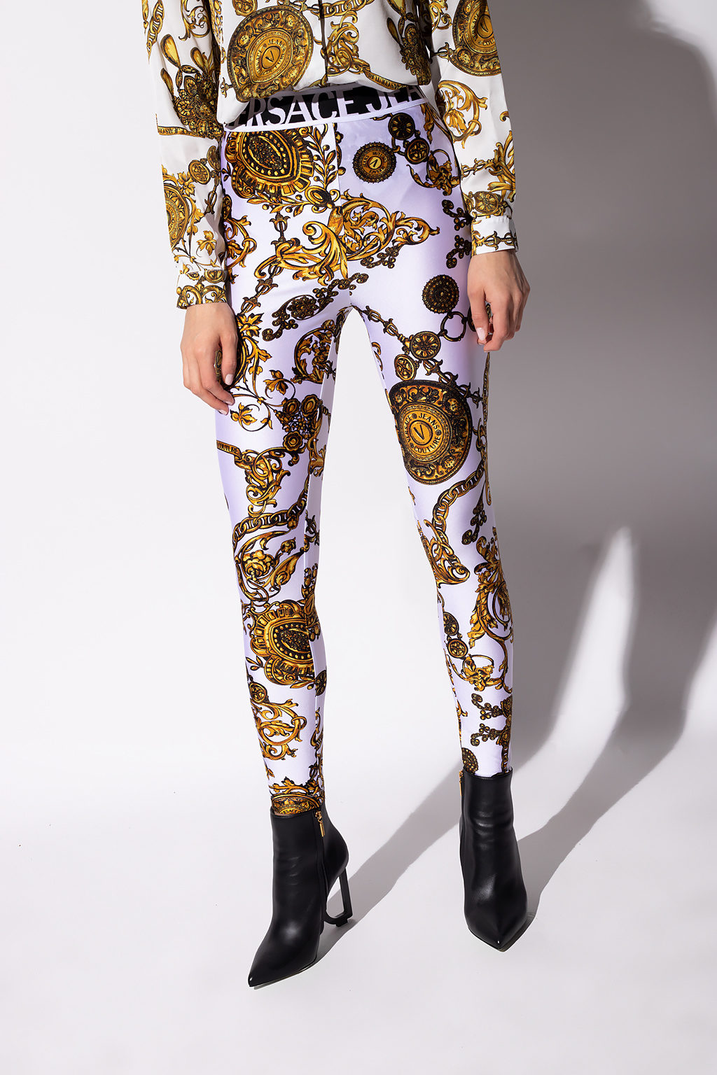 Versace Jeans Couture Leggings with logo | Women's Clothing 